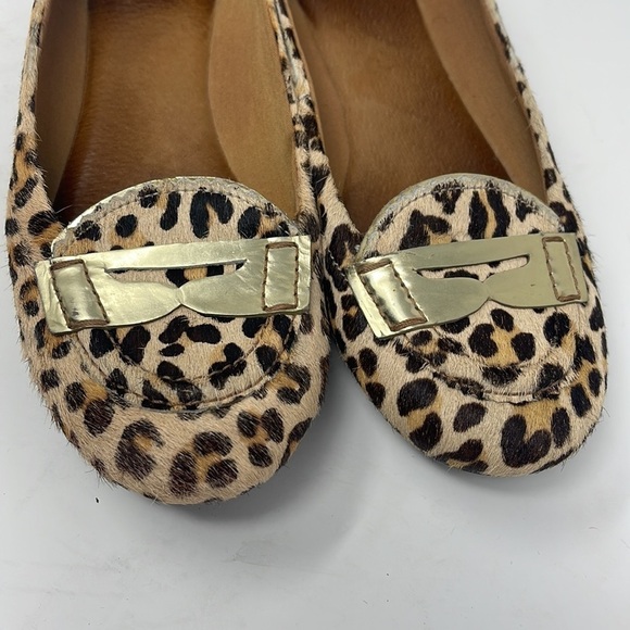 Sperry Calf Hair Leopard and Gold Slip On Shoe - Picture 2 of 13